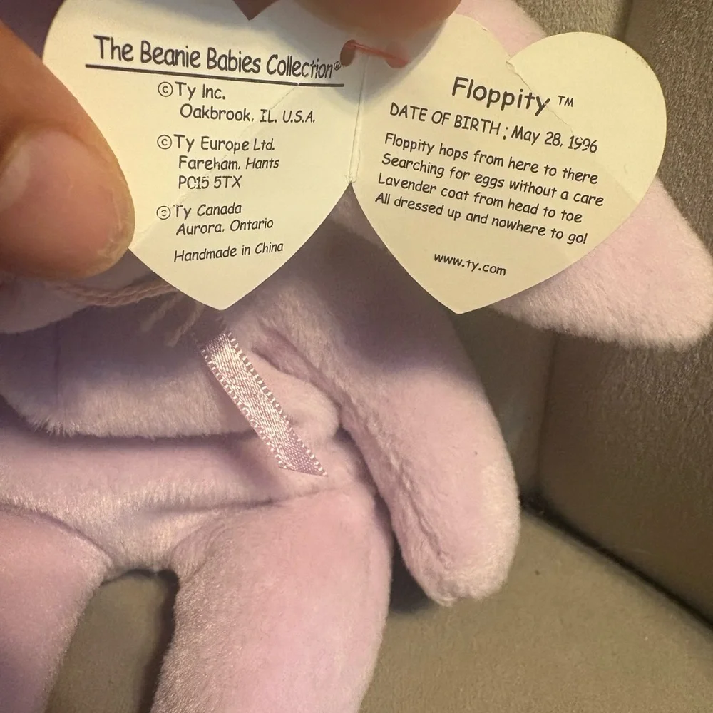 Ty Soft Lavender Bunny Plush